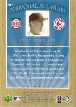 2005 Upper Deck All-Star Classics - Perennial All-Stars #PAS-4 Curt Schilling Back