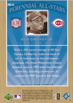 2005 Upper Deck All-Star Classics - Perennial All-Stars #PAS-11 Ken Griffey Jr. Back