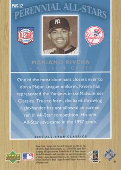 2005 Upper Deck All-Star Classics - Perennial All-Stars #PAS-12 Mariano Rivera Back