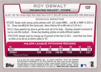 2018 Topps Archives Signature Series Retired Player Edition - Encased Buyback Autographs - Roy Oswalt #137 Roy Oswalt Back