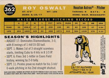 2018 Topps Archives Signature Series Retired Player Edition - Encased Buyback Autographs - Roy Oswalt #362 Roy Oswalt Back
