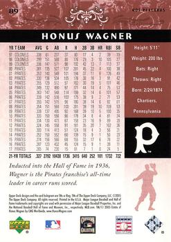 2005 Upper Deck Hall of Fame #89 Honus Wagner Back