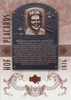 2005 Upper Deck Hall of Fame #92 Mickey Mantle Front