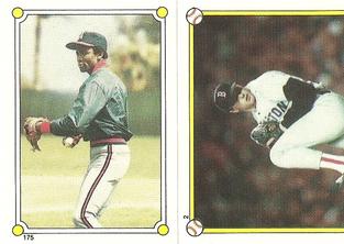 1987 Topps Stickers Hard Back Test Issue #2 / 175 Roger Clemens / Gary Pettis Front