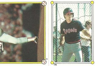 1987 Topps Stickers Hard Back Test Issue #3 / 176 Roger Clemens / Dick Schofield Front