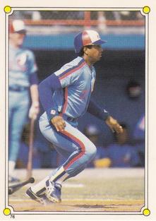 1987 Topps Stickers Hard Back Test Issue #76 Hubie Brooks Front