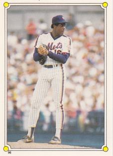 1987 Topps Stickers Hard Back Test Issue #96 Dwight Gooden Front