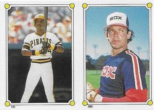 1987 Topps Stickers Hard Back Test Issue #131 / 292 Barry Bonds / Neil Allen Front