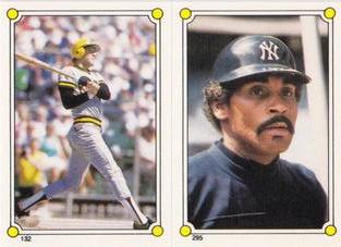 1987 Topps Stickers Hard Back Test Issue #132 / 295 Joe Orsulak / Mike Easler Front