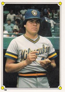1987 Topps Stickers Hard Back Test Issue #199 Teddy Higuera Front