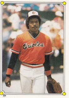 1987 Topps Stickers Hard Back Test Issue #224 Eddie Murray Front