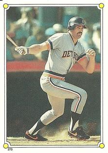1987 Topps Stickers Hard Back Test Issue #273 Kirk Gibson Front