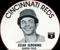 1976 Cincinnati Reds Icee Lids #NNO Cesar Geronimo Front