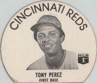 1976 Cincinnati Reds Icee Lids #NNO Tony Perez Front