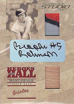 2005 Donruss Studio - Heroes of the Hall Signature Combo Prime #HH-3 Brooks Robinson Front