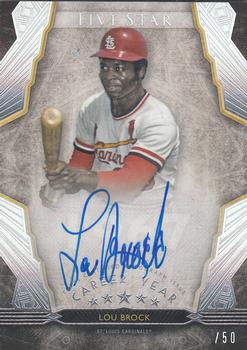 2018 Topps Five Star - Career Year Autographs #CRA-LB Lou Brock Front