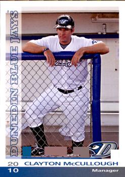2010 Grandstand Dunedin Blue Jays #NNO Clayton McCullough Front
