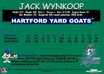 2018 Grandstand Hartford Yard Goats #NNO Jack Wynkoop Back