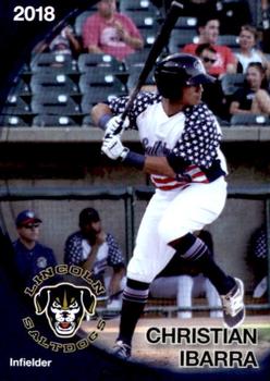 2018 Lincoln Saltdogs #10 Christian Ibarra Front