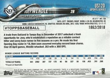 2018 Topps Update - Gold #US120 Joey Wendle Back