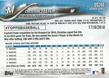 2018 Topps Update - Gold #US248 Christian Yelich Back
