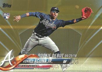 2018 Topps Update - Gold #US252 Ronald Acuna Jr. Front