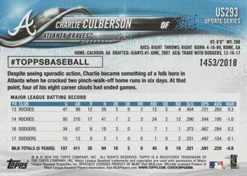 2018 Topps Update - Gold #US293 Charlie Culberson Back