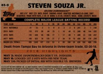 2018 Topps Update - 1983 Topps Baseball 35th Anniversary #83-9 Steven Souza Jr. Back