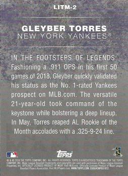 2018 Topps Update - Legends in the Making #LITM-2 Gleyber Torres Back