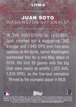 2018 Topps Update - Legends in the Making #LITM-8 Juan Soto Back