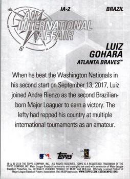 2018 Topps Update - An International Affair #IA-2 Luiz Gohara Back