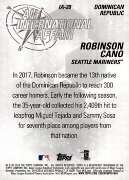 2018 Topps Update - An International Affair #IA-20 Robinson Cano Back