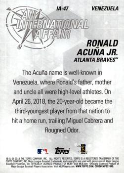 2018 Topps Update - An International Affair #IA-47 Ronald Acuña Jr. Back
