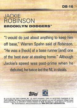 2018 Topps Update - Don't Blink #DB-16 Jackie Robinson Back