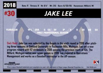 2018 Grandstand Orem Owlz #NNO Jake Lee Back