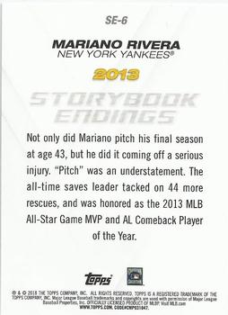 2018 Topps Update - Storybook Endings #SE-6 Mariano Rivera Back