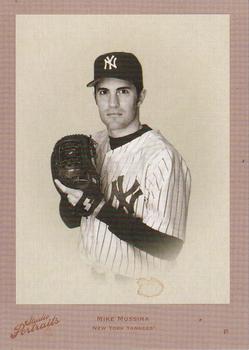 2005 Donruss Studio - Portraits Certified Materials Sepia B/W #SP-56 Mike Mussina Front