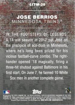 2018 Topps Update - Legends in the Making Blue #LITM-28 Jose Berrios Back