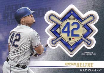 2018 Topps Update - Jackie Robinson Day Manufactured Patch #JRP-AE Adrian Beltre Front