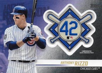 2018 Topps Update - Jackie Robinson Day Manufactured Patch #JRP-AR Anthony Rizzo Front