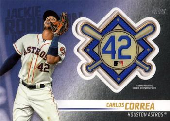 2018 Topps Update - Jackie Robinson Day Manufactured Patch #JRP-CC Carlos Correa Front