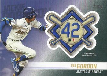 2018 Topps Update - Jackie Robinson Day Manufactured Patch #JRP-DG Dee Gordon Front