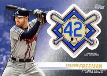 2018 Topps Update - Jackie Robinson Day Manufactured Patch #JRP-FF Freddie Freeman Front