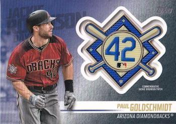 2018 Topps Update - Jackie Robinson Day Manufactured Patch #JRP-PG Paul Goldschmidt Front