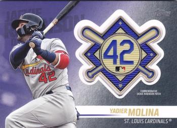 2018 Topps Update - Jackie Robinson Day Manufactured Patch #JRP-YM Yadier Molina Front