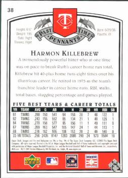 2005 UD Past Time Pennants #38 Harmon Killebrew Back