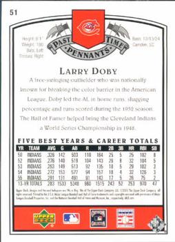 2005 UD Past Time Pennants #51 Larry Doby Back