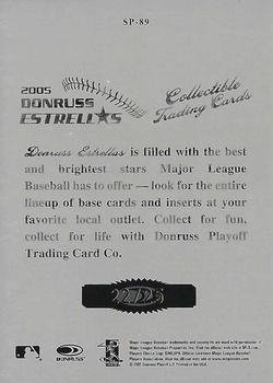 2005 Donruss Studio - Portraits Estrellas Blue #SP-89 Eric Gagne Back