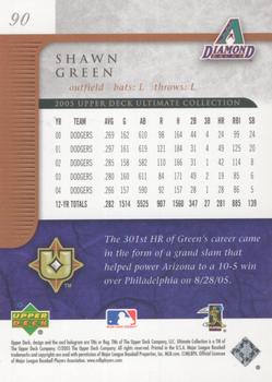 2005 Upper Deck Ultimate Collection #90 Shawn Green Back