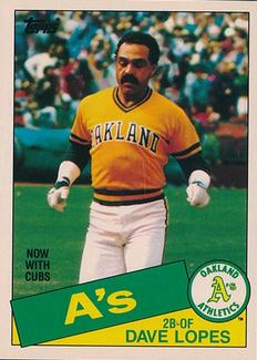 1985 Topps Mini Test Issue #12 Dave Lopes Front